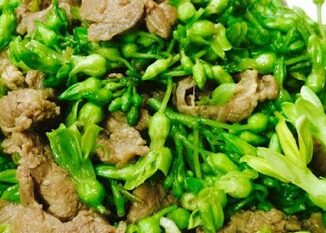 Thịt bò xào hoa thiên lý